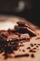 close up of chocolate bar