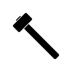 Sledgehammer icon. Black silhouette. Side view. Vector simple flat graphic illustration. The isolated object on a white background. Isolate.