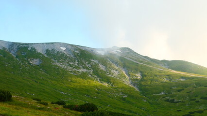 in den Morgenstunden auf den Schneeberg