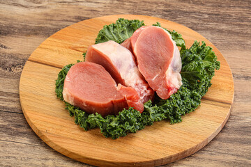 Fresh raw pork tenderloin for roast