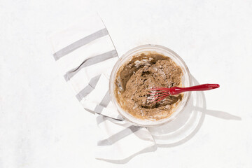 Pancakes recipe step-by-step ingredients egg sugar mixer