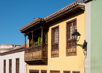 Old house with wooden balcony