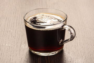 Americano coffee in the cup