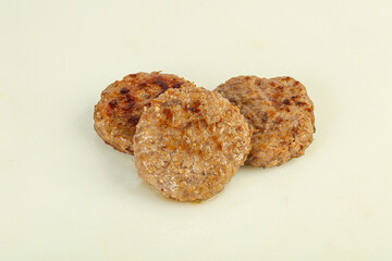 Homemade roasted cutlet minced meat