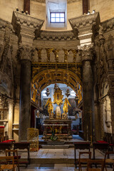 The interior of the ancient Cathedral of Saint Domnius in Split, Croatia