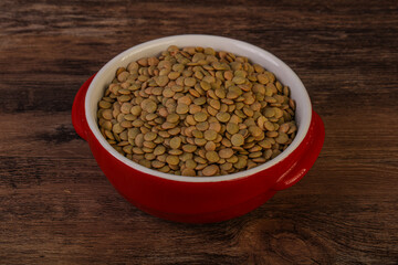 Vegan cuisine - Dry lentil heap