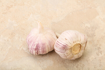 Fresh ripe and tasty garlic