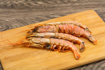 Tasty big Langoustine over the board
