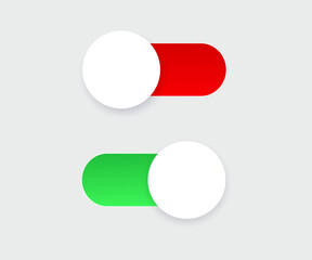 On and Off Toggle Switch Buttons Modern Devices User Interface Vector  Graphic Design