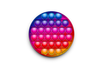 Rainbow Trendy Pop it fidget toy on a empty background. Vector..