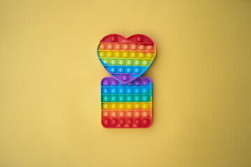 Pop it anti stress toy. Sensory relax game.