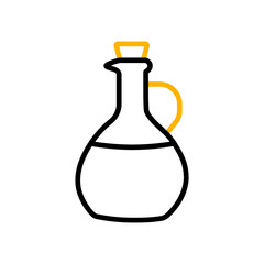 Olive Oil Glass Jug Pitcher vector icon
