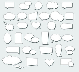 Obraz premium Various scalable speech bubbles options