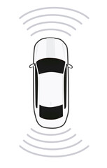 Signal car wave. vector illustration