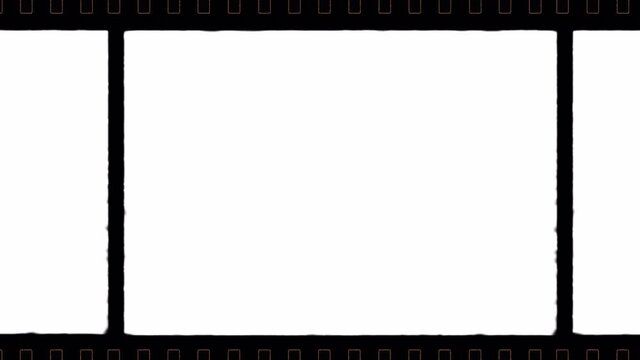 4K Authentic IMAX Film Frame with Sprocket Hole for Retro Vintage Effects with Digital Video. Empty Cinema Film Without Noise. Create the Retro Vintage Archival Footage Look with Your Digital Footage.