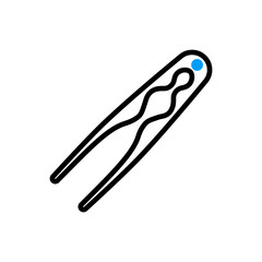 Nutcracker pliers vector flat icon. Kitchen appliances