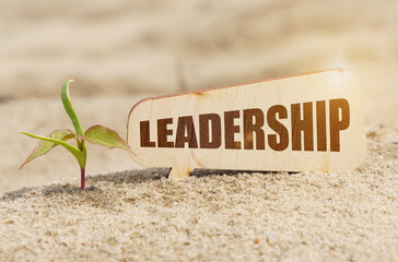Near the sprout there is a plate with the inscription - LEADERSHIP
