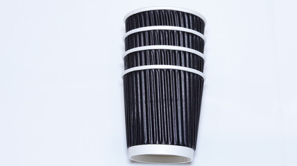 Coffee mugs on a white background