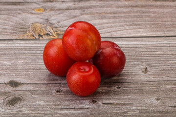 Ripe sweet tasty red plum