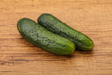Ripe organic natural green cucumber