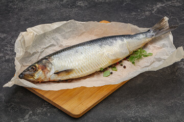 Salted Herring fish with pepper