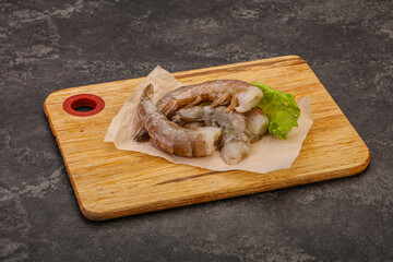 Raw tiger prawn for cooking