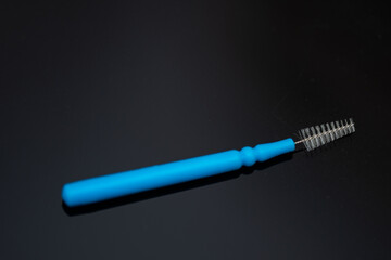 blue  interdental toothbrushes, 0.45 mm, colored
