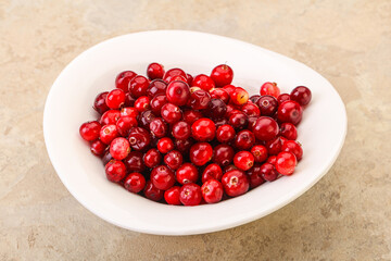 Sweet and tasty cranberry in the bowl