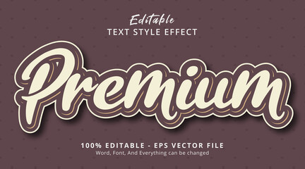 Premium text on retro color style effect, editable text effect