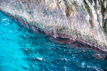 The Blue Grotto natural colors in Capri, Italy.