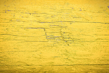 Yellow old wooden background. Yellow painted wood.