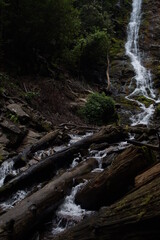 waterfall in the mountains