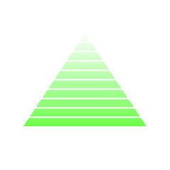 Fototapeta premium pyramid scheme 10 ten steps. vector hierarchy level chart graph, green diagram structure. triangle infographic illustration