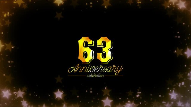 To celebrate an anniversary Day Organized,   63  Years Celebration , effect Color Pure logo HD Videos