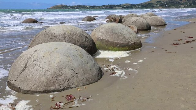 Moeraki Boulders close up - New Zealand