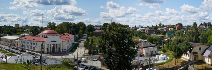 Russia. The town of Volokolamsk. Panorama from the Kremlin to the south