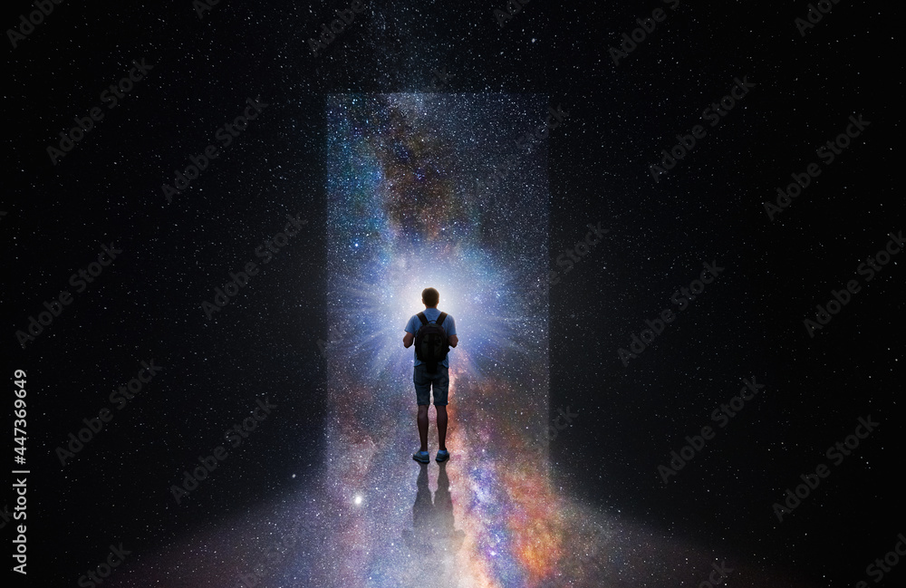 Wall mural man at the gates of the universe