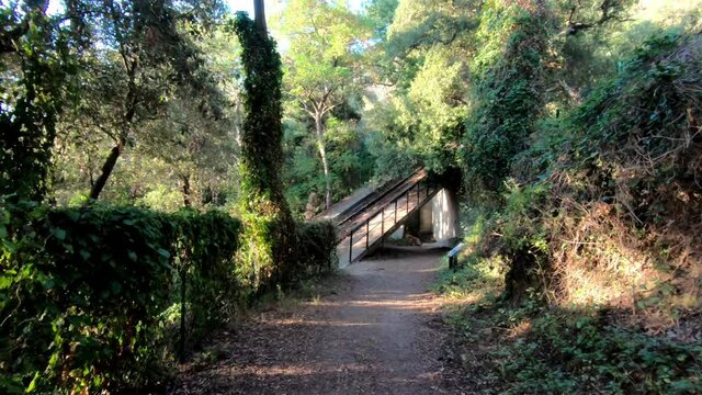 abandoned funicular line on the Super Cannes hills above Cannes, French Riviera