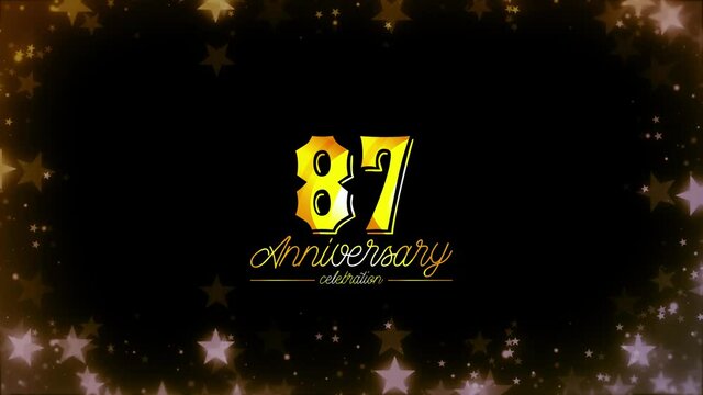 To celebrate an anniversary Day Organized,   87  Years Celebration , effect Color Pure logo HD Videos