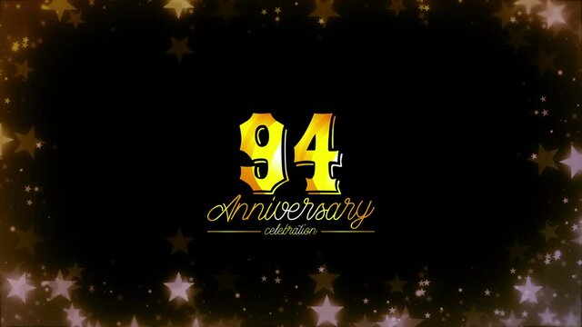 To celebrate an anniversary Day Organized,   94  Years Celebration , effect Color Pure logo HD Videos