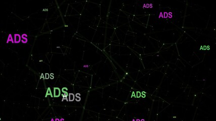 Obraz premium Adds text against network background