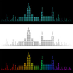 Obraz premium Sound Graph Style Leeds Skyline