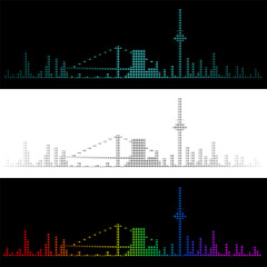Obraz premium Sound Graph Style Mannheim Skyline