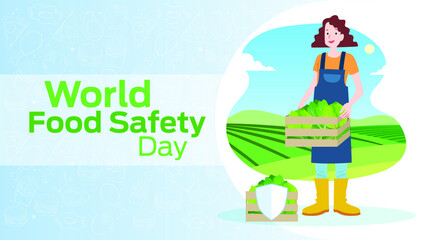 Fototapeta na wymiar world food safety day on June 7 