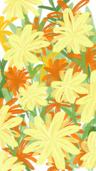 Fototapeta na wymiar seamless floral with colorfull flower painting background suit for wallpaper and backdrop 