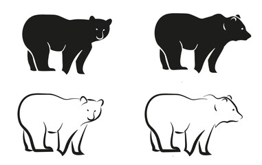 bear icon,set of animals, symbol, vector illustration