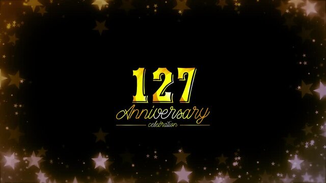 To celebrate an anniversary Day Organized,  127   Years Celebration , effect Color Pure logo HD Videos