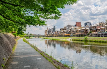 Zelfklevend Fotobehang 京都の鴨川 © peia