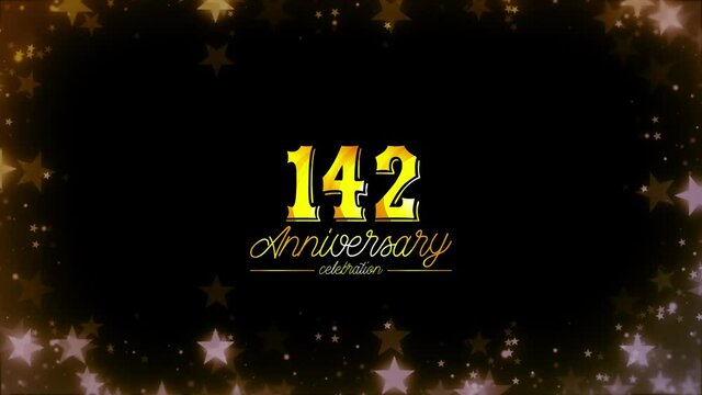 To celebrate an anniversary Day Organized,  142   Years Celebration , effect Color Pure logo HD Videos