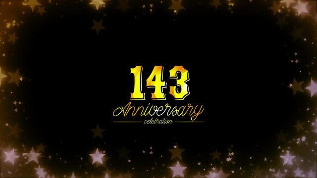 To celebrate an anniversary Day Organized,   143  Years Celebration , effect Color Pure logo HD Videos